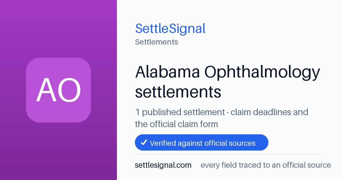 SettleSignal  — a published collection of class-action and refund settlement records with eligibility, payout, deadline, and evidence status.