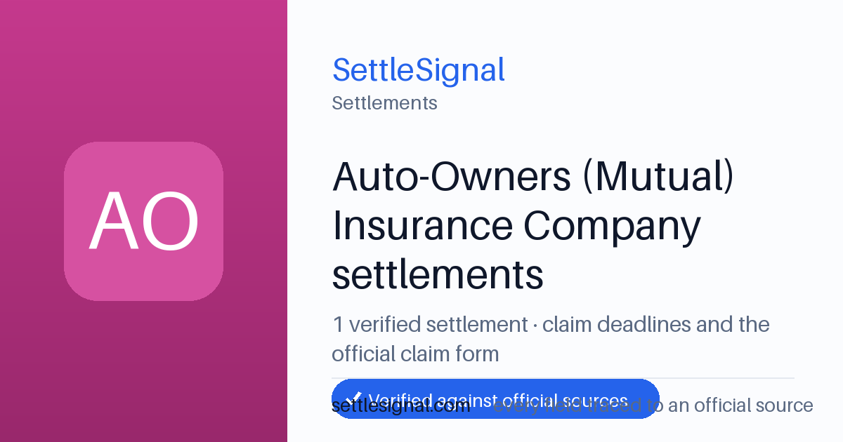 SettleSignal  — a verified collection of class-action and refund settlements, each with eligibility, payout, and claim-deadline details checked against its official source.