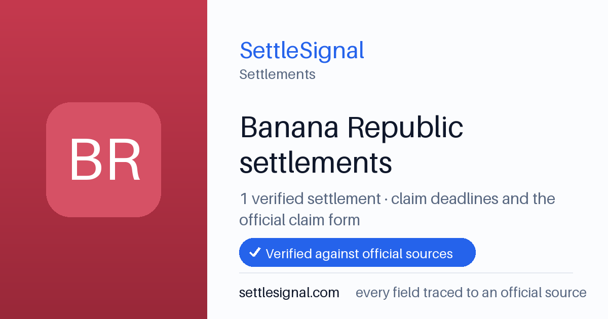 SettleSignal  — a verified collection of class-action and refund settlements, each with eligibility, payout, and claim-deadline details checked against its official source.