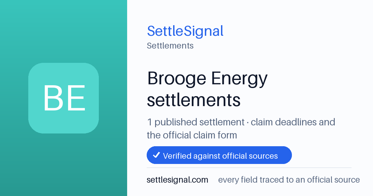 SettleSignal  — a published collection of class-action and refund settlement records with eligibility, payout, deadline, and evidence status.
