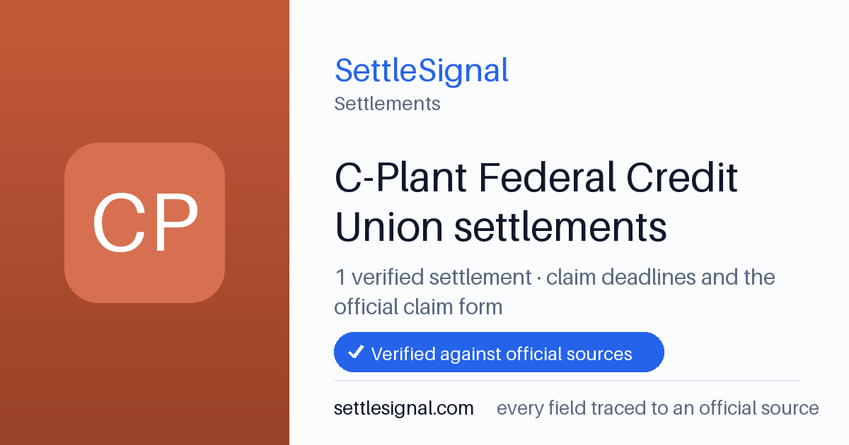 SettleSignal  — a verified collection of class-action and refund settlements, each with eligibility, payout, and claim-deadline details checked against its official source.