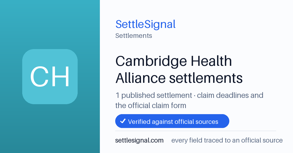 SettleSignal  — a published collection of class-action and refund settlement records with eligibility, payout, deadline, and evidence status.