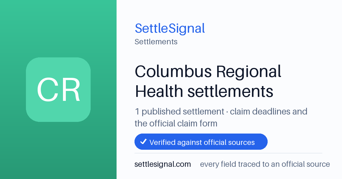 SettleSignal  — a published collection of class-action and refund settlement records with eligibility, payout, deadline, and evidence status.