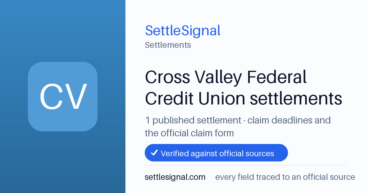 SettleSignal  — a published collection of class-action and refund settlement records with eligibility, payout, deadline, and evidence status.