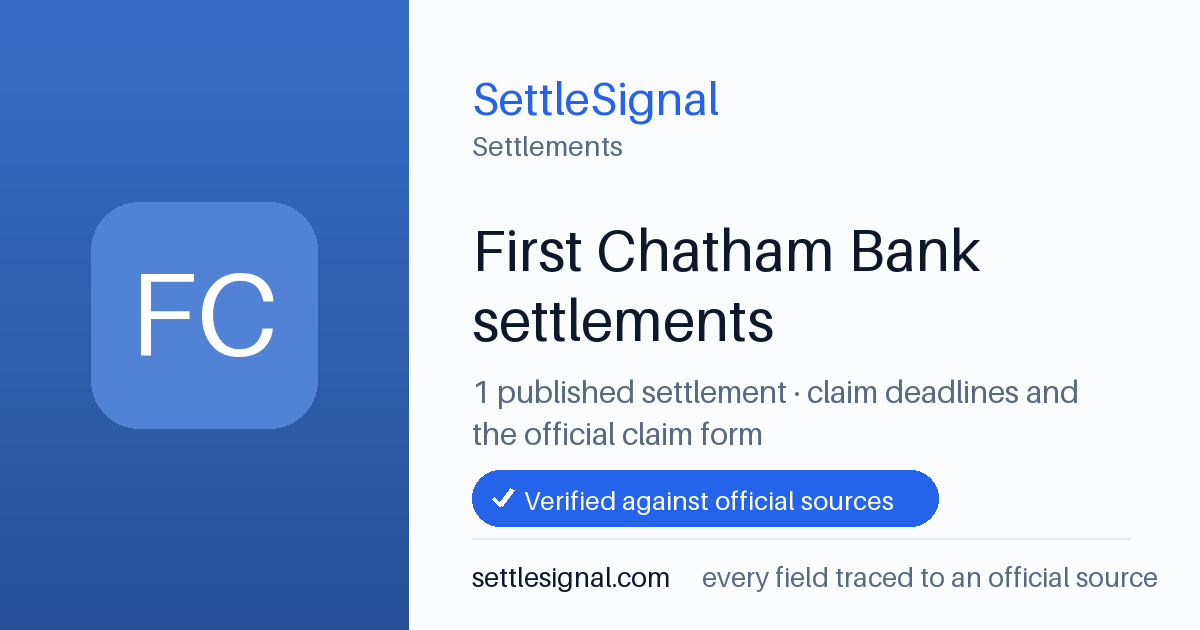 SettleSignal  — a published collection of class-action and refund settlement records with eligibility, payout, deadline, and evidence status.