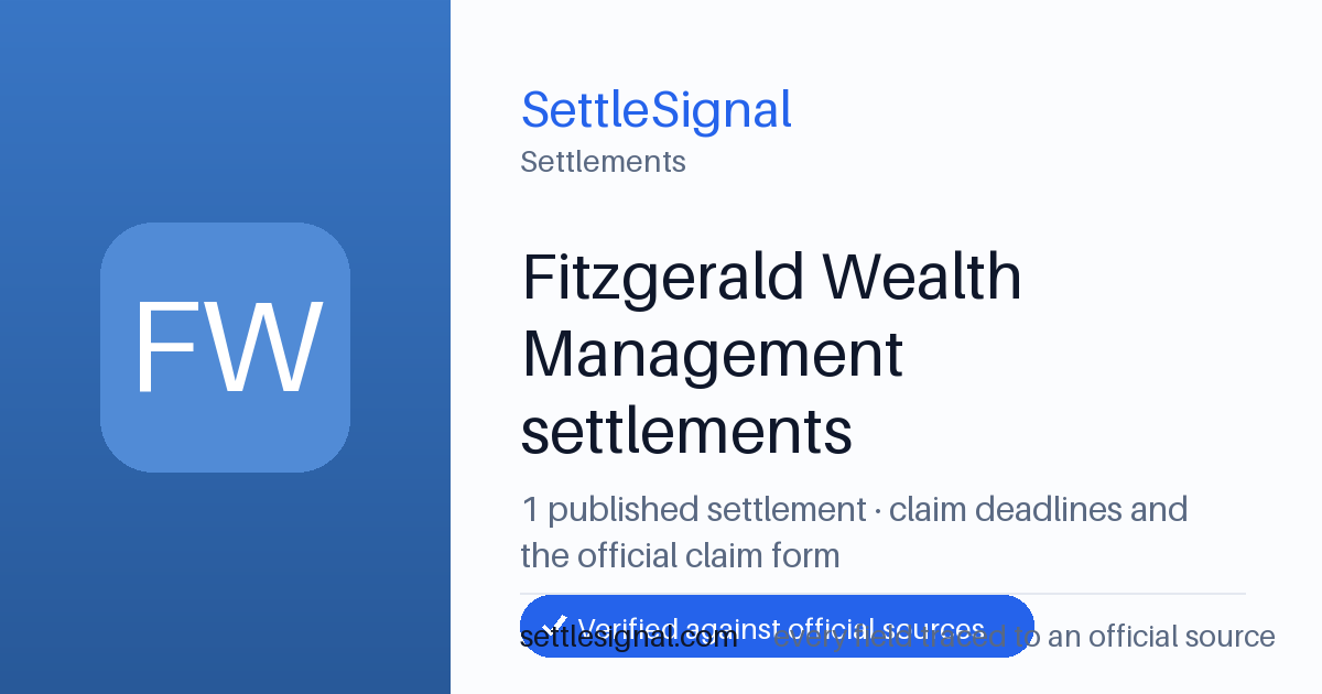 SettleSignal  — a published collection of class-action and refund settlement records with eligibility, payout, deadline, and evidence status.