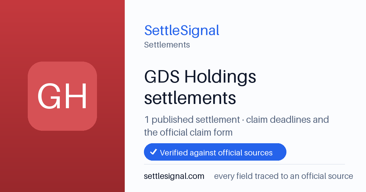 SettleSignal  — a published collection of class-action and refund settlement records with eligibility, payout, deadline, and evidence status.