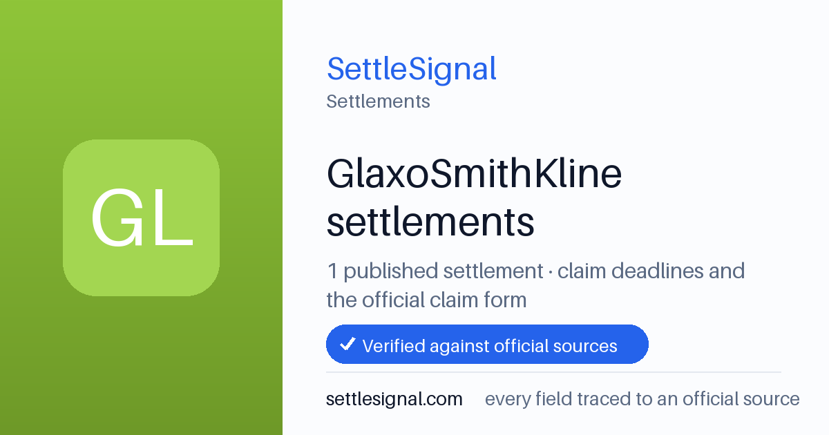 SettleSignal  — a published collection of class-action and refund settlement records with eligibility, payout, deadline, and evidence status.