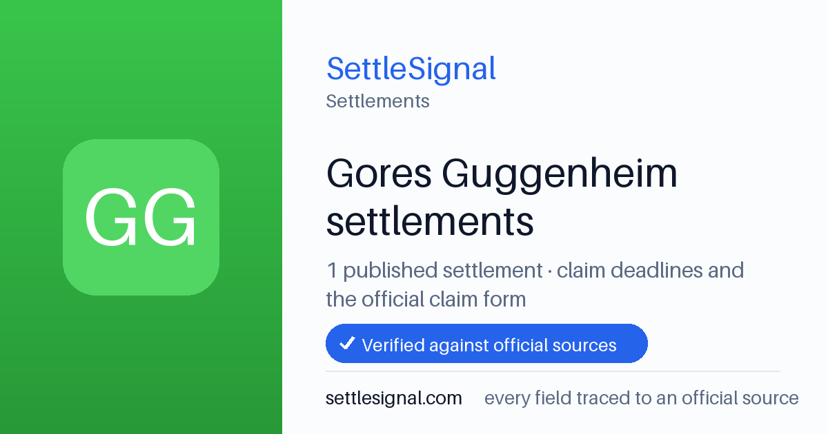 SettleSignal  — a published collection of class-action and refund settlement records with eligibility, payout, deadline, and evidence status.