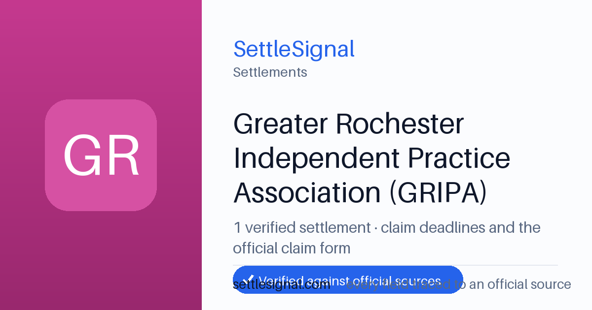 SettleSignal  — a verified collection of class-action and refund settlements, each with eligibility, payout, and claim-deadline details checked against its official source.