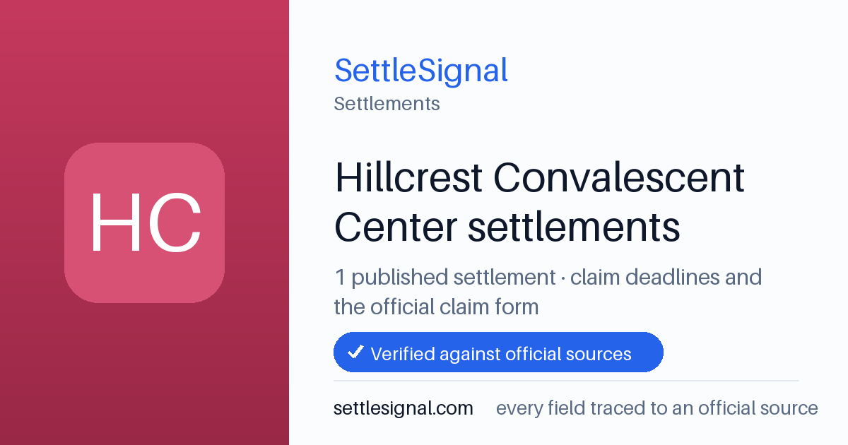 SettleSignal  — a published collection of class-action and refund settlement records with eligibility, payout, deadline, and evidence status.