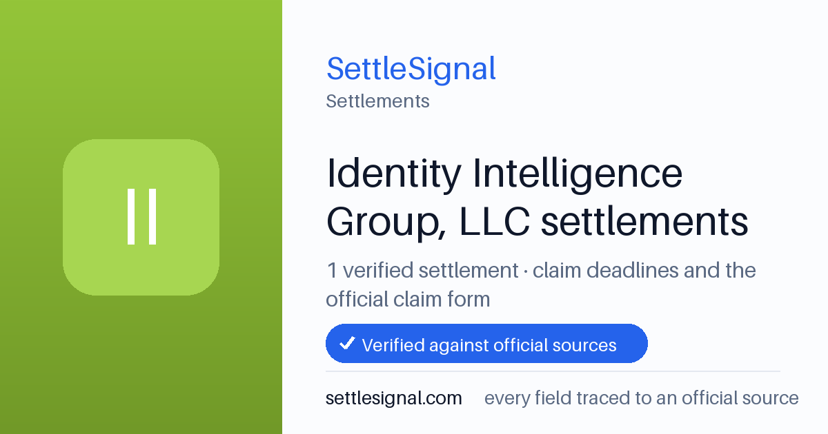 SettleSignal  — a verified collection of class-action and refund settlements, each with eligibility, payout, and claim-deadline details checked against its official source.