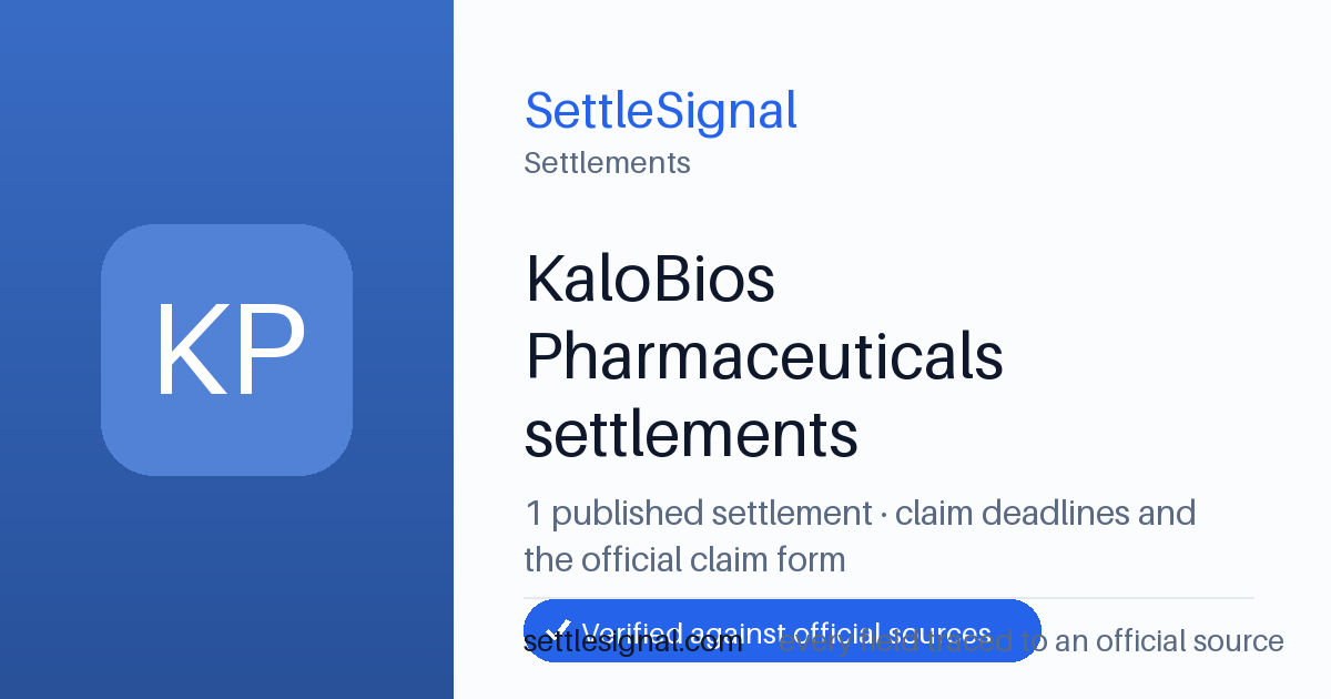SettleSignal  — a published collection of class-action and refund settlement records with eligibility, payout, deadline, and evidence status.
