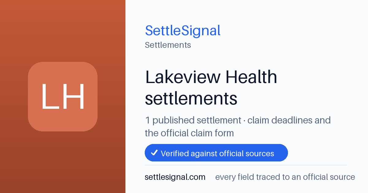 SettleSignal  — a published collection of class-action and refund settlement records with eligibility, payout, deadline, and evidence status.