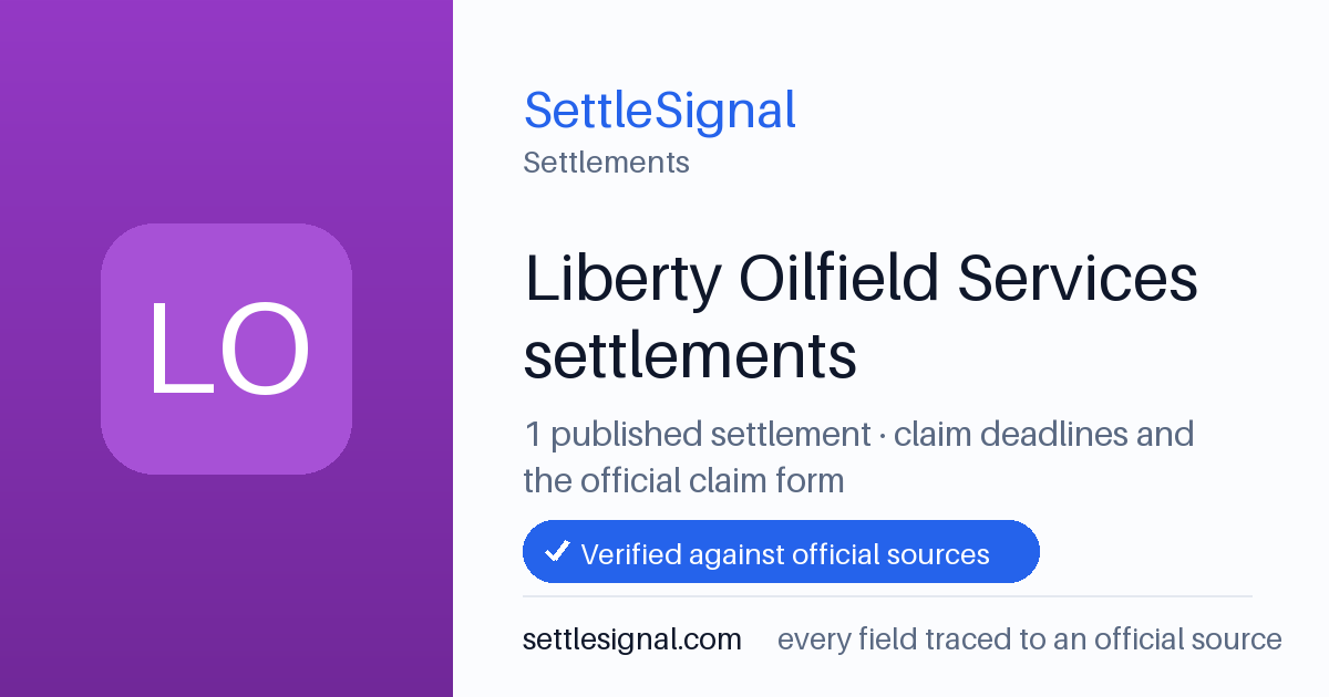 SettleSignal  — a published collection of class-action and refund settlement records with eligibility, payout, deadline, and evidence status.