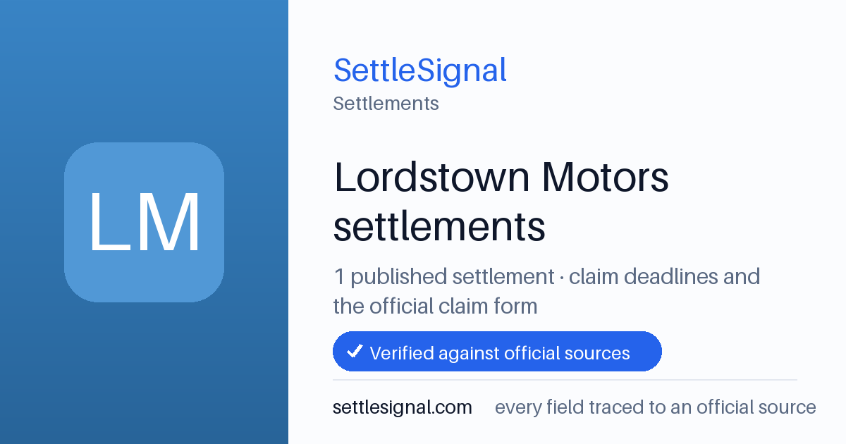 SettleSignal  — a published collection of class-action and refund settlement records with eligibility, payout, deadline, and evidence status.