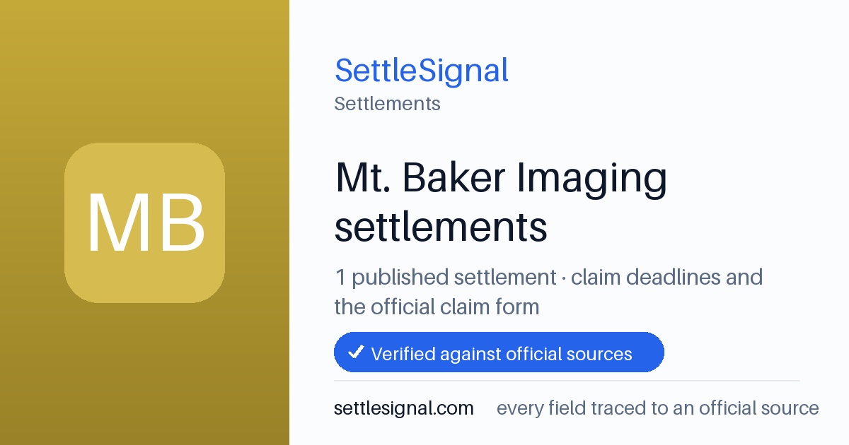 SettleSignal  — a published collection of class-action and refund settlement records with eligibility, payout, deadline, and evidence status.