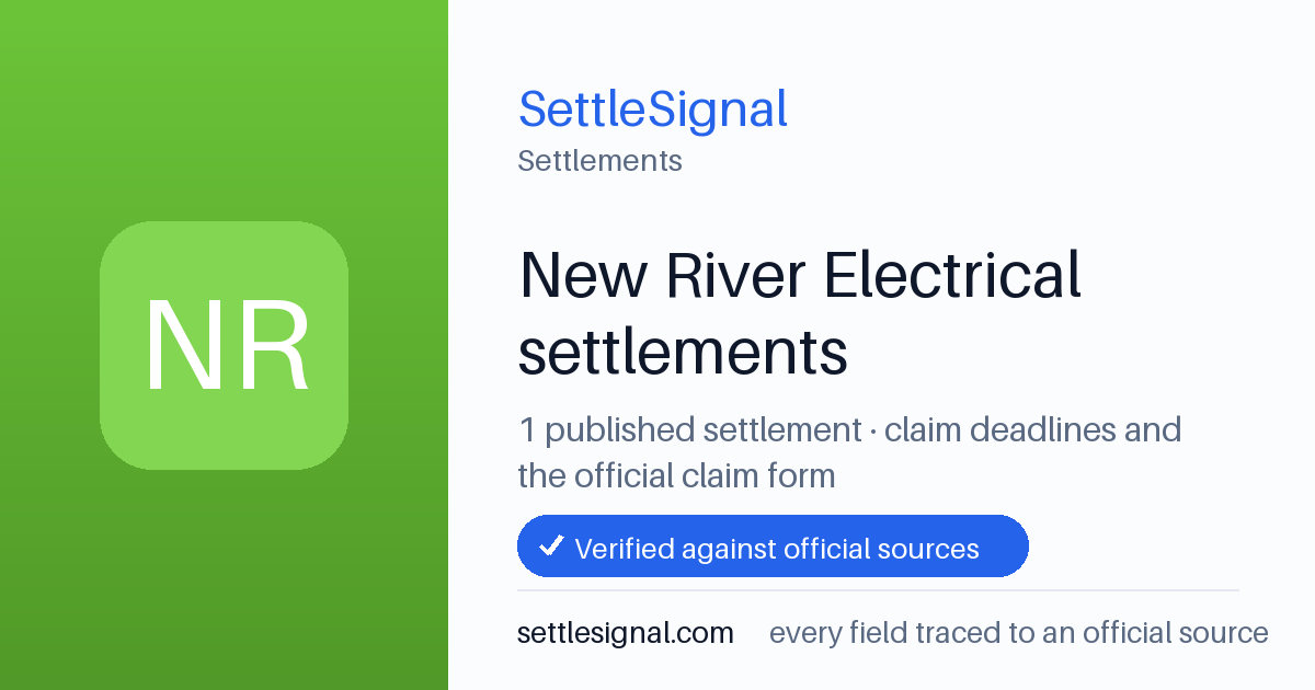 SettleSignal  — a published collection of class-action and refund settlement records with eligibility, payout, deadline, and evidence status.