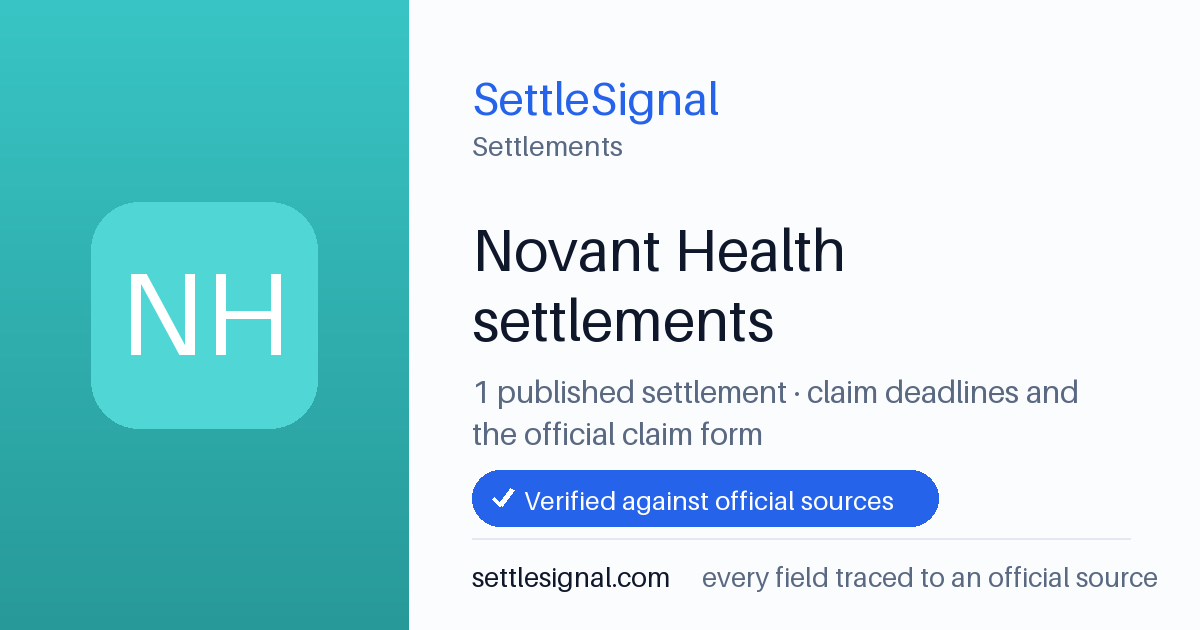 SettleSignal  — a published collection of class-action and refund settlement records with eligibility, payout, deadline, and evidence status.