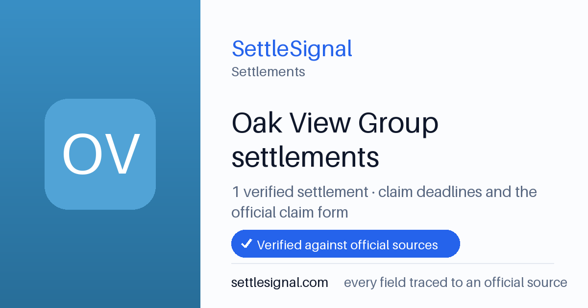 SettleSignal  — a verified collection of class-action and refund settlements, each with eligibility, payout, and claim-deadline details checked against its official source.