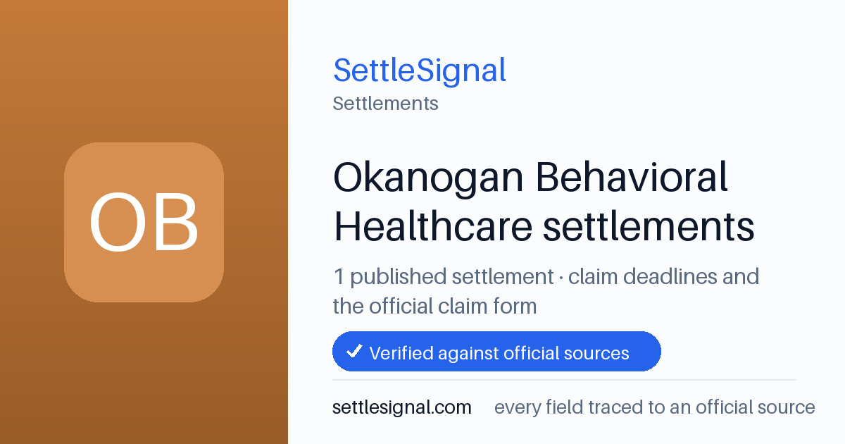 SettleSignal  — a published collection of class-action and refund settlement records with eligibility, payout, deadline, and evidence status.