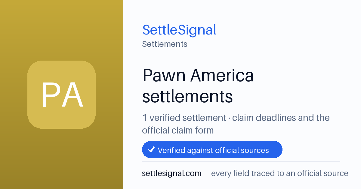 SettleSignal  — a verified collection of class-action and refund settlements, each with eligibility, payout, and claim-deadline details checked against its official source.