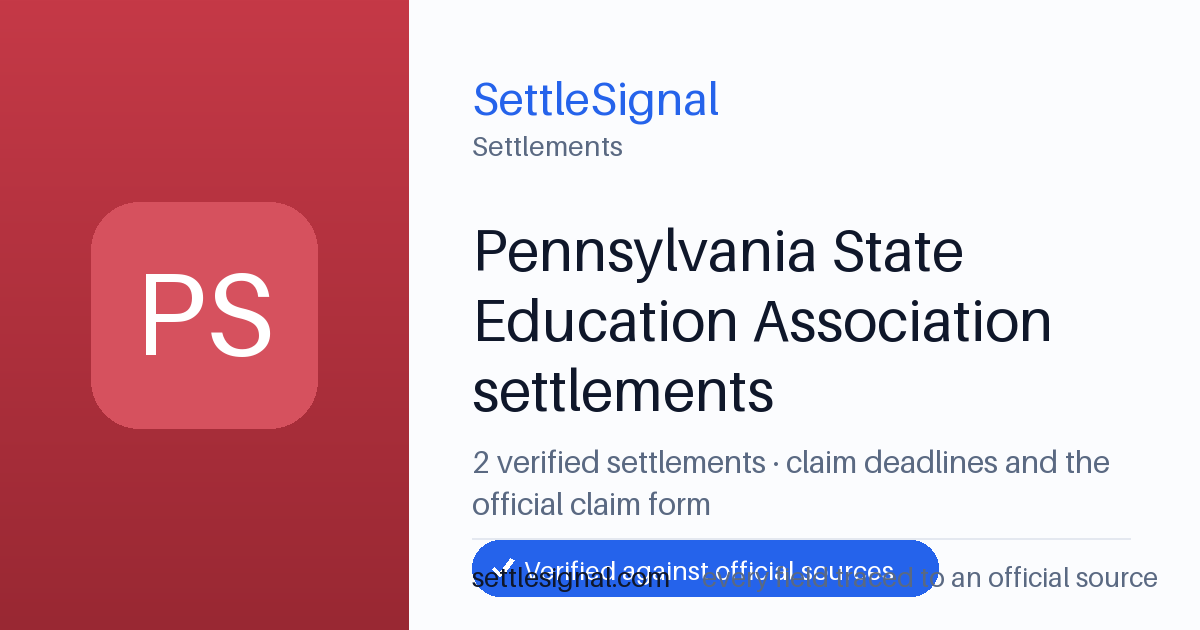 SettleSignal  — a verified collection of class-action and refund settlements, each with eligibility, payout, and claim-deadline details checked against its official source.
