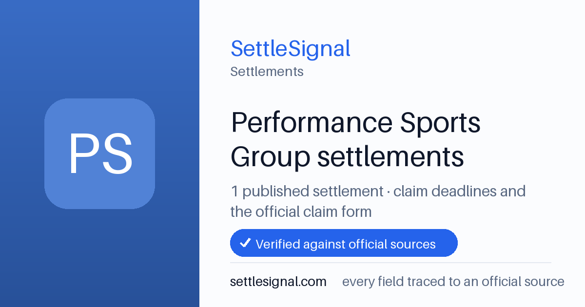 SettleSignal  — a published collection of class-action and refund settlement records with eligibility, payout, deadline, and evidence status.