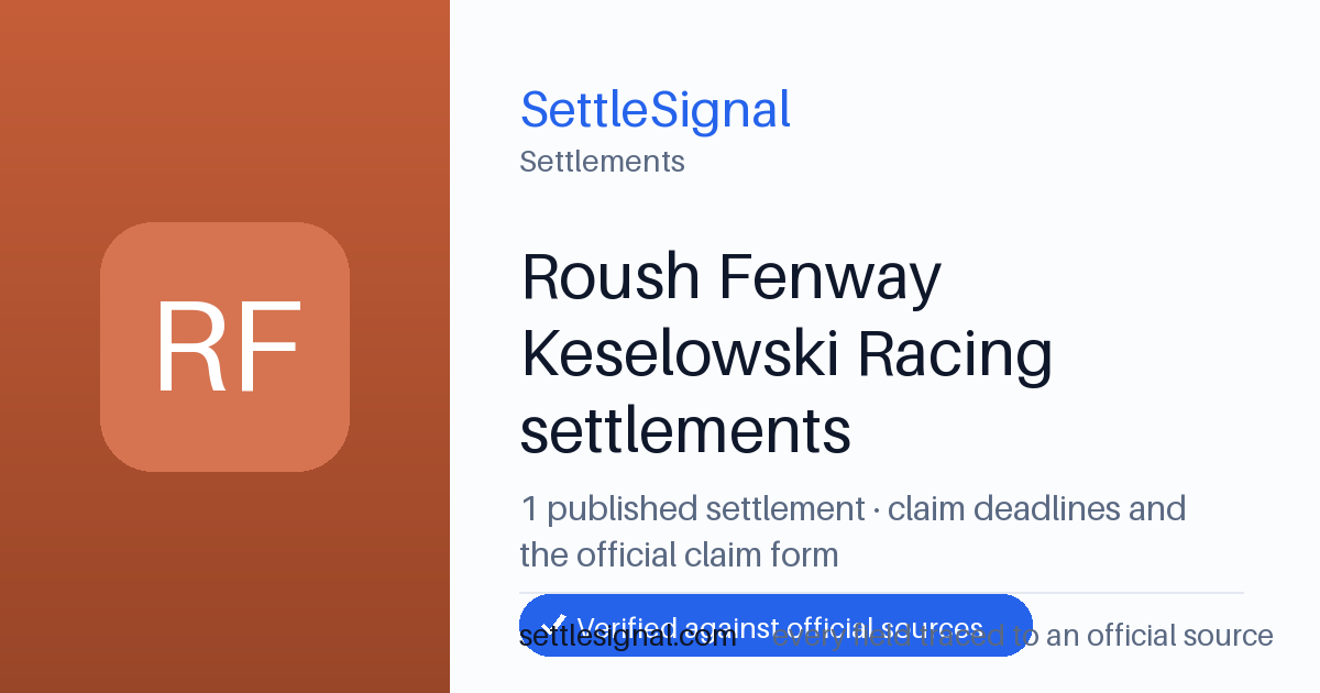 SettleSignal  — a published collection of class-action and refund settlement records with eligibility, payout, deadline, and evidence status.