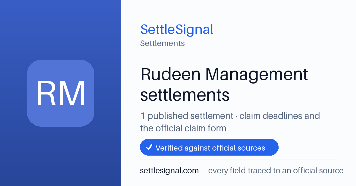 SettleSignal  — a published collection of class-action and refund settlement records with eligibility, payout, deadline, and evidence status.