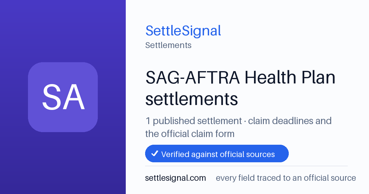 SettleSignal  — a published collection of class-action and refund settlement records with eligibility, payout, deadline, and evidence status.
