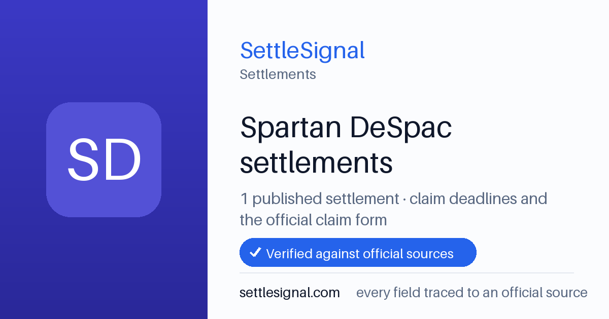 SettleSignal  — a published collection of class-action and refund settlement records with eligibility, payout, deadline, and evidence status.
