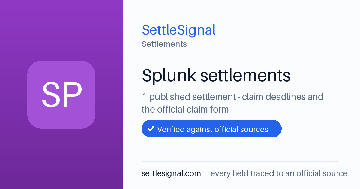 SettleSignal  — a published collection of class-action and refund settlement records with eligibility, payout, deadline, and evidence status.