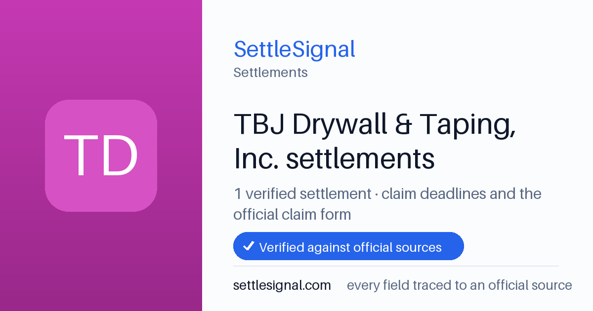 SettleSignal  — a verified collection of class-action and refund settlements, each with eligibility, payout, and claim-deadline details checked against its official source.