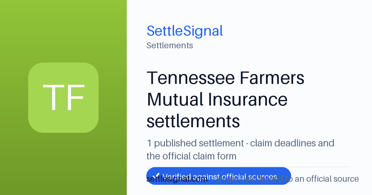 SettleSignal  — a published collection of class-action and refund settlement records with eligibility, payout, deadline, and evidence status.