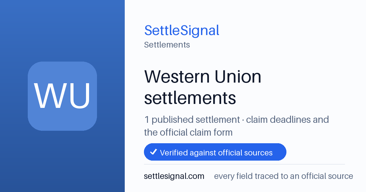 SettleSignal  — a published collection of class-action and refund settlement records with eligibility, payout, deadline, and evidence status.
