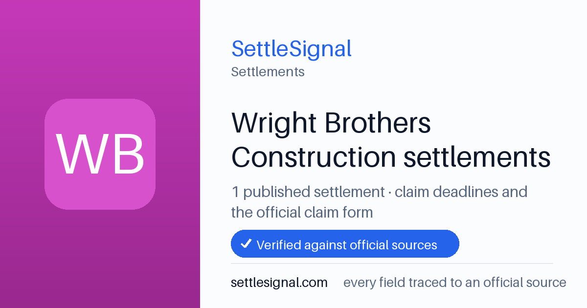 SettleSignal  — a published collection of class-action and refund settlement records with eligibility, payout, deadline, and evidence status.