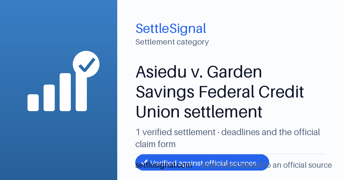 SettleSignal  — a verified collection of class-action and refund settlements, each with eligibility, payout, and claim-deadline details checked against its official source.