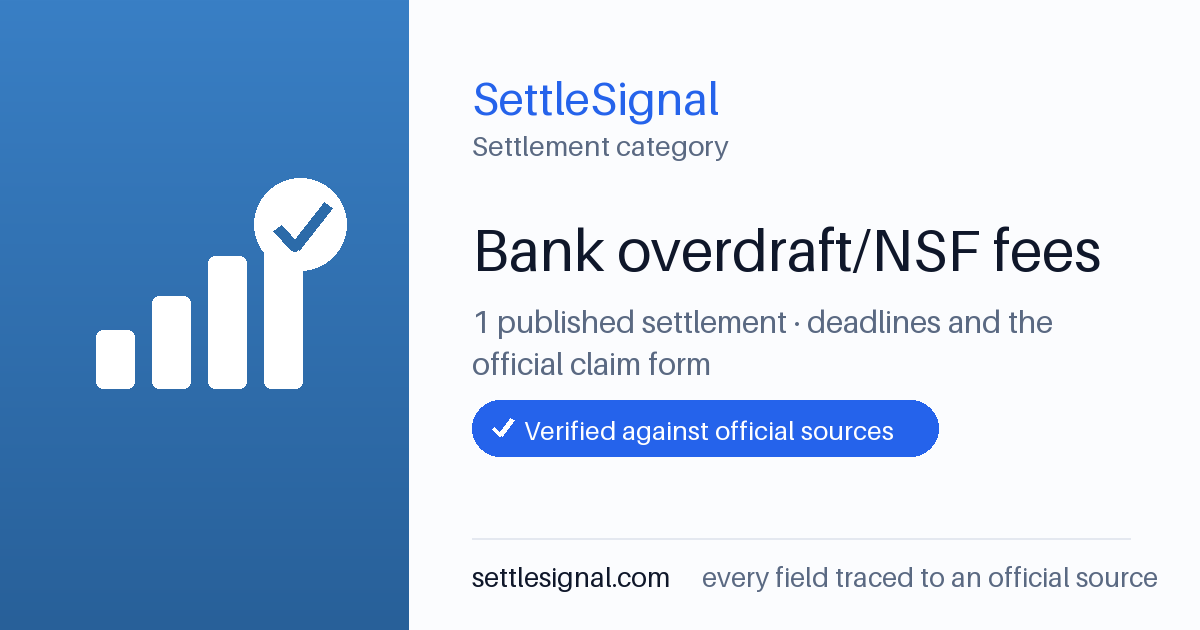 SettleSignal  — a published collection of class-action and refund settlement records with eligibility, payout, deadline, and evidence status.