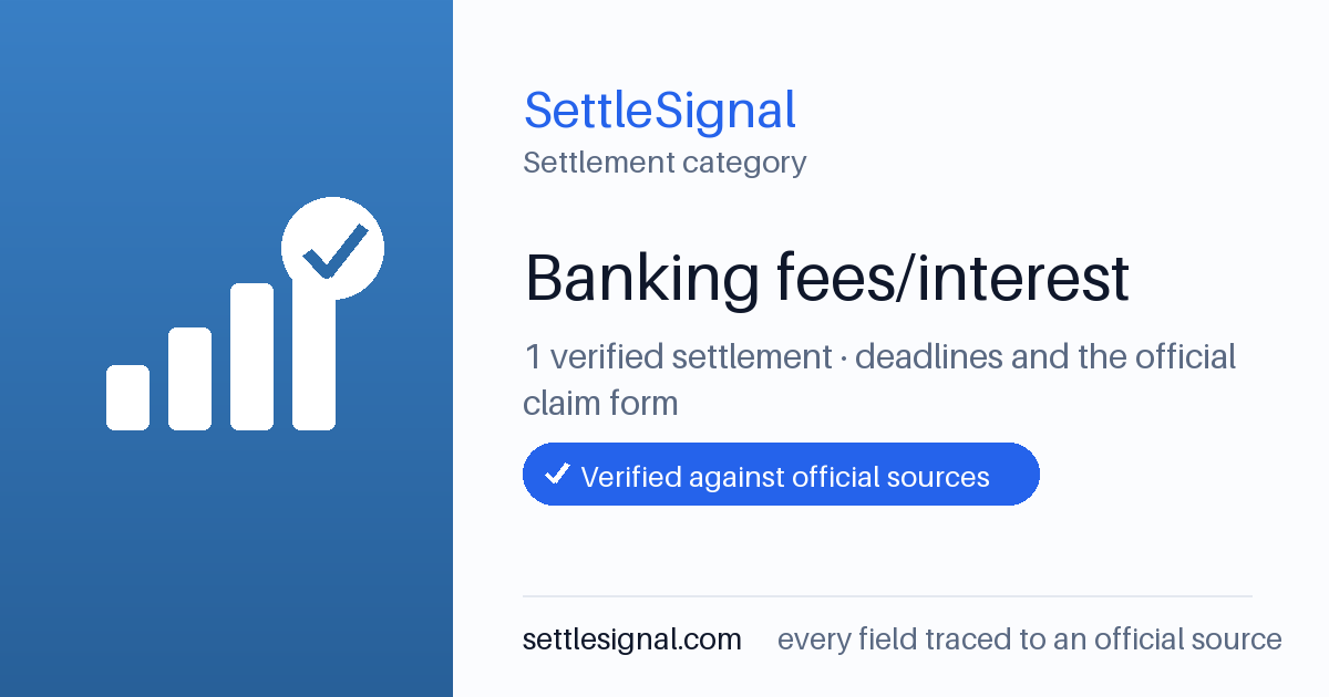 SettleSignal  — a verified collection of class-action and refund settlements, each with eligibility, payout, and claim-deadline details checked against its official source.