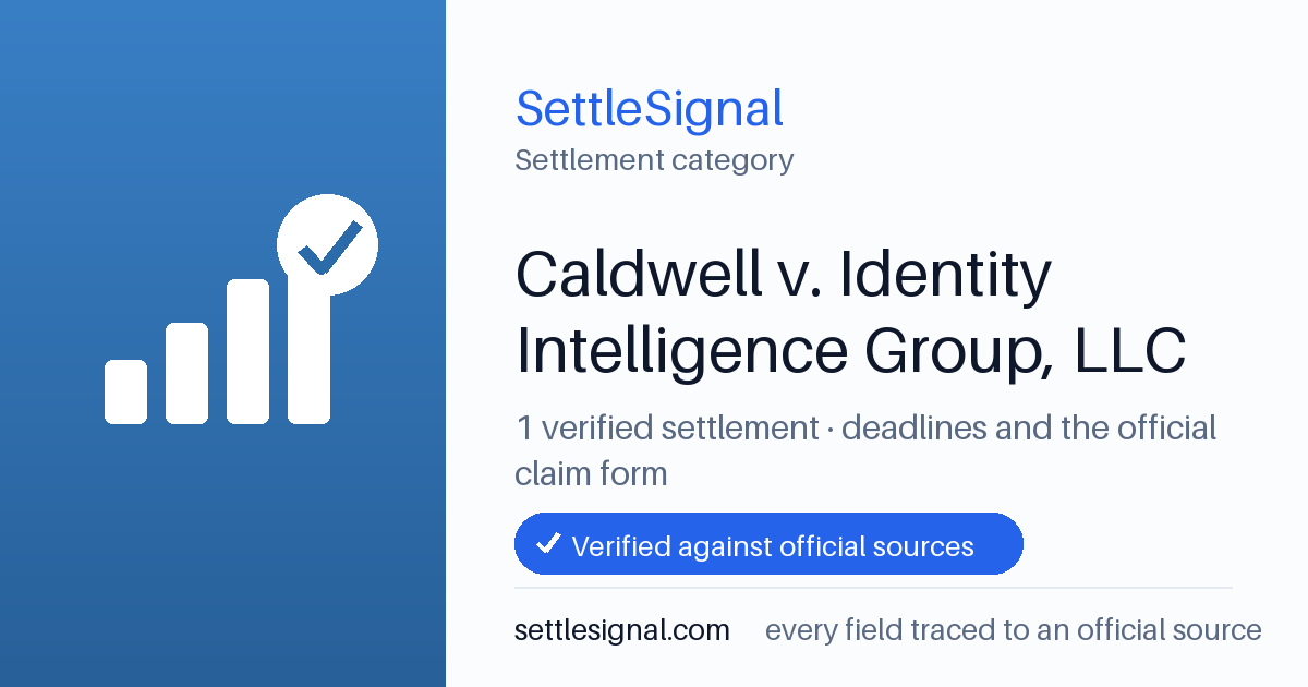 SettleSignal  — a verified collection of class-action and refund settlements, each with eligibility, payout, and claim-deadline details checked against its official source.