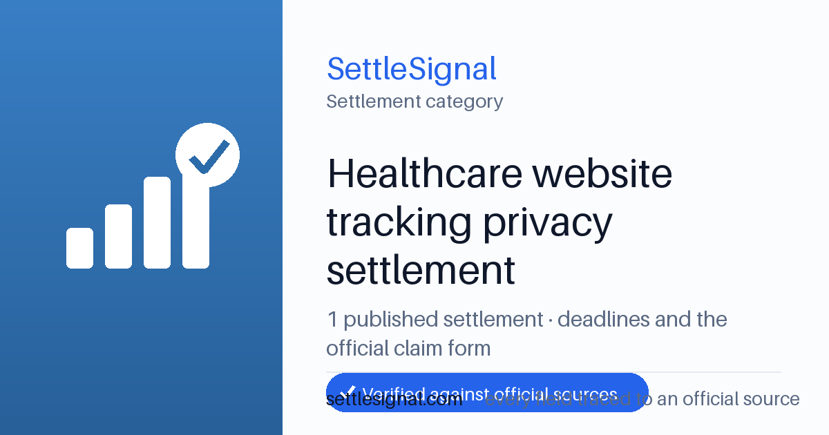 SettleSignal  — a published collection of class-action and refund settlement records with eligibility, payout, deadline, and evidence status.