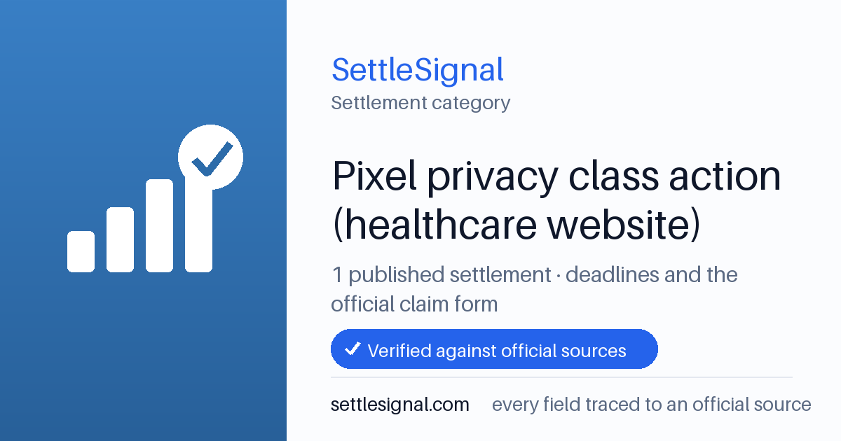 SettleSignal  — a published collection of class-action and refund settlement records with eligibility, payout, deadline, and evidence status.