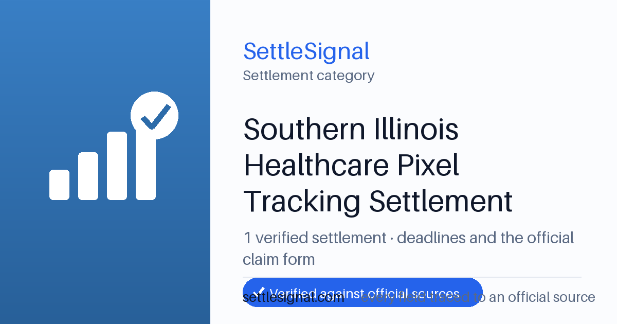 SettleSignal  — a verified collection of class-action and refund settlements, each with eligibility, payout, and claim-deadline details checked against its official source.