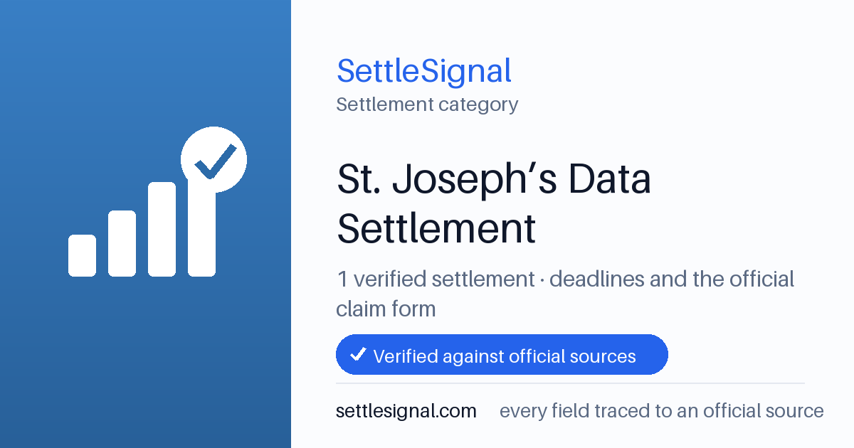 SettleSignal  — a verified collection of class-action and refund settlements, each with eligibility, payout, and claim-deadline details checked against its official source.